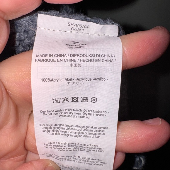 Rip Curl Women’s Colorblock Open Front Cardigan Sweater Wide Arms‎  Size XS - Picture 6 of 7